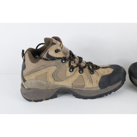 Vintage Hitec Mens 10.5 Distressed Waterproof Ankle Hiking Boots Shoes Brown - Picture 6 of 10